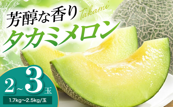 【先行予約】【2026年6月中旬から順次発送】　メロン タカミ 2から3玉 愛媛県大洲市/梶原農園 メロン [AGCX004]