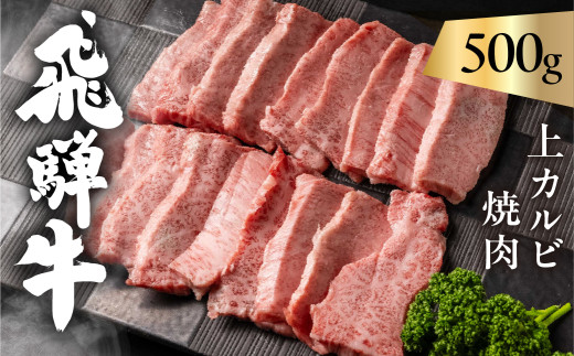 飛騨牛 5等級 上カルビ焼肉 500g バラ肉（ 赤身 / 霜降り ) 焼肉 牛肉 肉 焼き肉 和牛 カルビ BBQ バーベキュー 炒め物 ギフト 贈り物 飛騨岐阜人 岐阜県 飛騨市