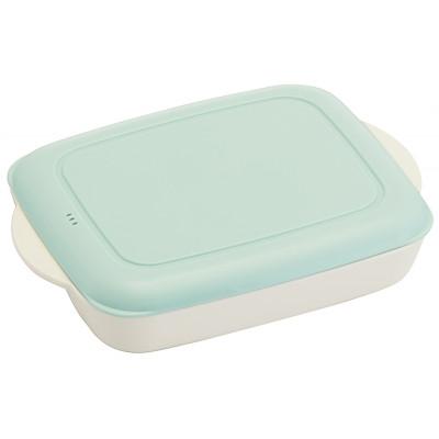 ふるさと納税 奈良市 フタ付き 作り置きワンプレート(L) 840ml LHM2N グリーン 3-047 522260