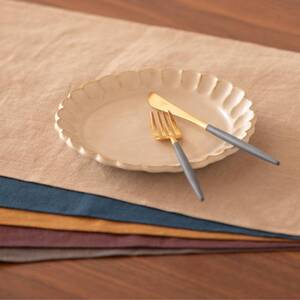 ランチョンマット flor lithuania linen Luncheon mat／フロール リトアニアリネン パープル