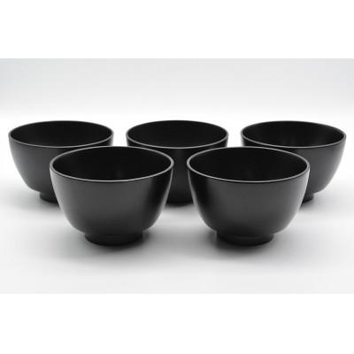 ふるさと納税 海南市 小町椀　黒　5個入り