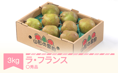 ラ・フランス 洋梨 ラフランス ◯秀品 約3kg 2025年産 果物 山形県産 sb-lamsx3