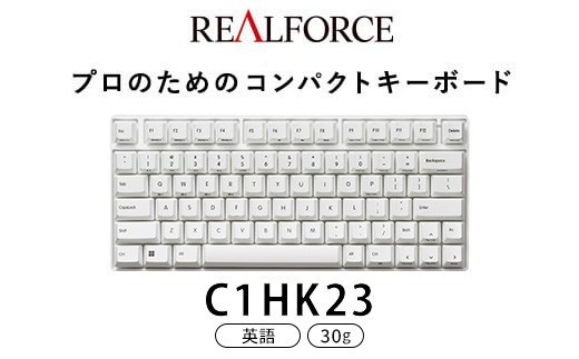 
            東プレ REALFORCE RC1 コンパクトキーボード 英語配列 30g（型式：C1HK23）
          