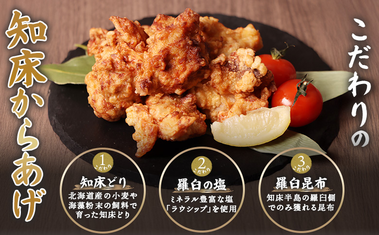 揚げるタイプ 知床からあげ 知床の塩 むね肉 1.5kgセット | オンライン申請 ふるさと納税 北海道 中標津 唐揚げ 500g×3パック 知床 塩 時短 調理 鶏 ザンギ 惣菜 おかず 弁当 専門