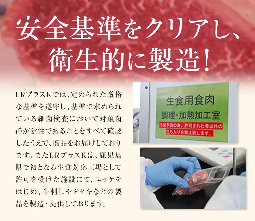 鹿児島県産黒毛和牛ユッケ 600g 40g×15パック LRプラスK《90日以内に出荷予定(土日祝除く)》鹿児島県 さつま町 鹿児島県産 黒毛和牛 ユッケ 生食用 小分け タレ付き