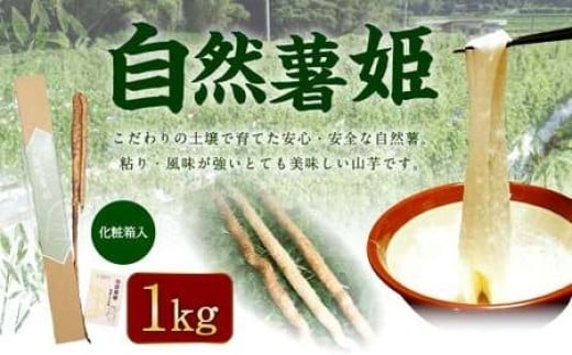 
            自然薯姫 （青果） 約1kg 【発送不可期間:毎年4月下旬-11月上旬】
          