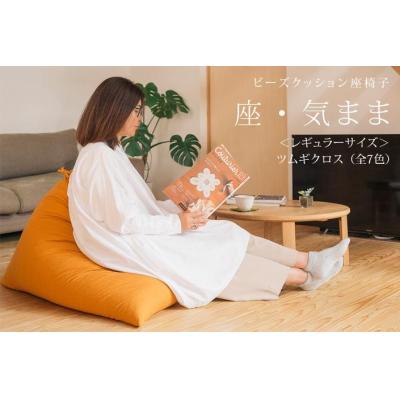 ふるさと納税 京都市 【大東寝具工業】 座・気まま　ツムギクロス(レギュラーサイズ)ビーズクッション座椅子(カラー:青嵐) |  | 03