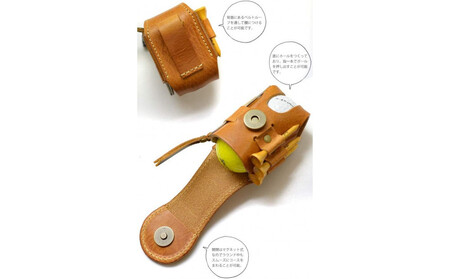 ゴルフボールホルダー【キャメル】