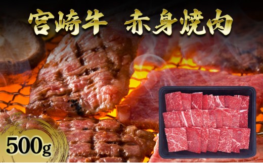 [№5738-0125]宮崎牛 赤身焼肉 500g 牛肉 赤身 焼肉 宮崎県 諸塚村