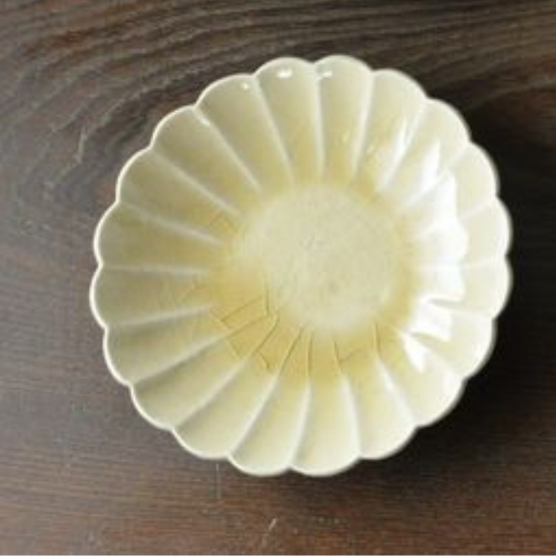 砥部焼 菊型皿セット（直径約17cm×2枚） 黄色 IKTS011-4