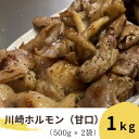 【ふるさと納税】川崎ホルモン 計1kg(500g×2p) (濃厚ニンニク生タレ『甘口付き』)【配送不可地域：離島】【1472976】