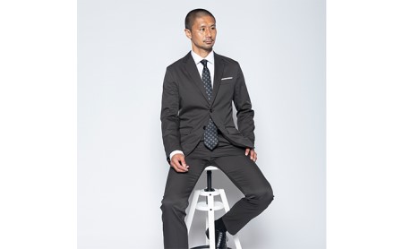 【ふるなび限定】メンズBizテーラードジャケット「ワークウェアスーツ」スーツに見える作業着　丸洗い可 ストレッチ 速乾 部屋干し可 撥水 シワになりにくい　チャコールグレー FN-Limited-SP