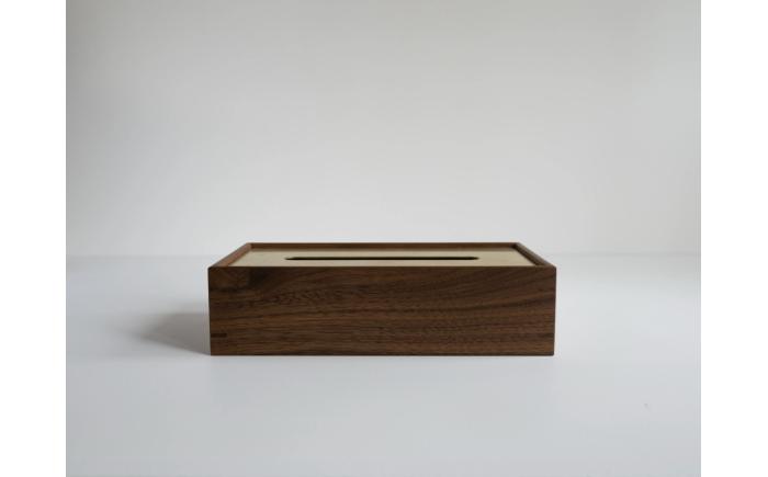 【受注生産】ティッシュケース［ウォールナット］ / ティッシュケース ティッシュカバー ケース カバー インテリア おしゃれ 小物 木目調 木製 SDG’s ナチュラル 雑貨 贈答 ギフト / 恵那市