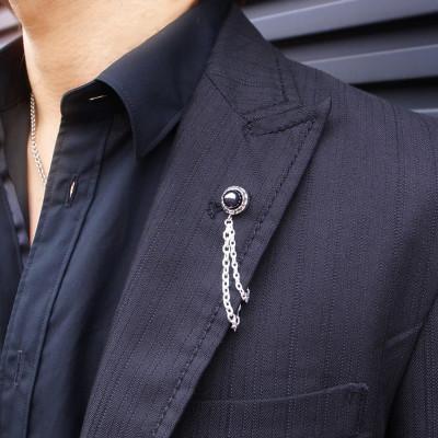 ふるさと納税 神戸市 天然ブラックパール 銀製 ラペルピン スーツアクセ パーティーアクセ 神戸市 DK-047 |  | 02