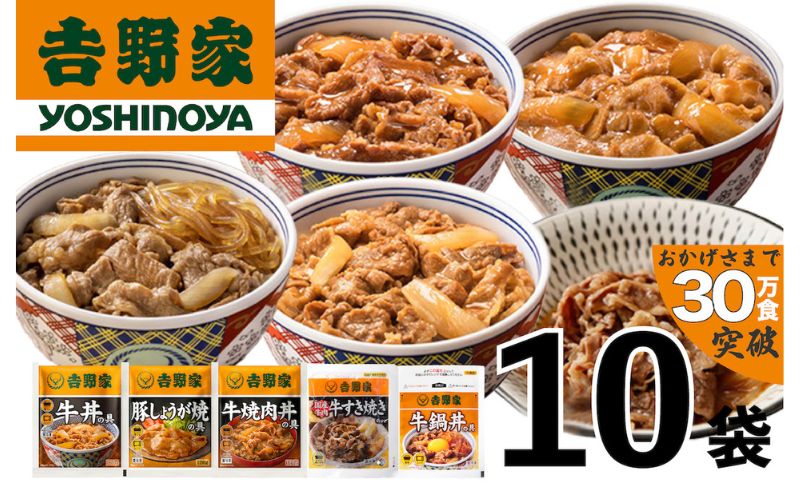 吉野家 人気５種１０袋セット【冷凍】