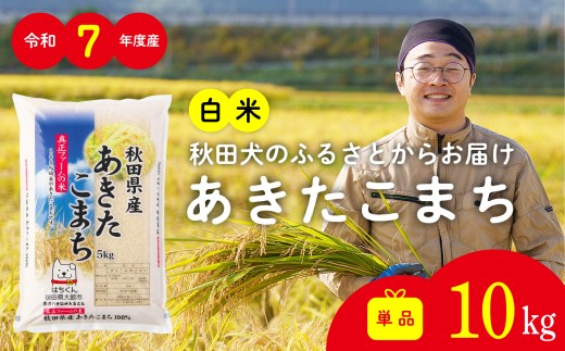 令和7年産秋田県産あきたこまち(白米)10kg　/ 米 白米 10kg 令和7年産 秋田県産 あきたこまち 5kg×2袋 おにぎり 大館 東北 秋田 小分け こわけ 大館市 10キロ 10ｷﾛ 10きろ