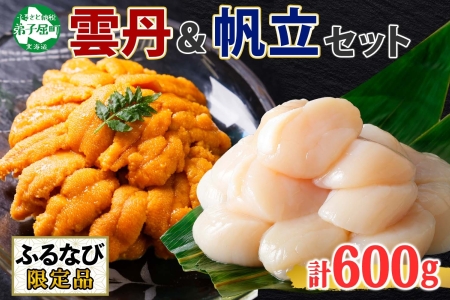 【ふるなび限定】1579. 雲丹 300g ホタテ 300g 海鮮2種セット ウニ チリ産 冷凍 雲丹 ほたて 生ほたて 帆立 冷凍 海鮮 海鮮丼 北海道 弟子屈町 25000円 FN-Limited