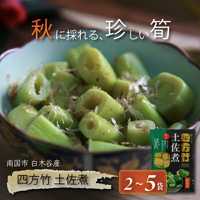 【ふるさと納税】 【期間限定】 国産 四方竹 土佐煮 選べる 2 ～ 5袋 (2026年11月～発送) | 筍 たけのこ 竹の子 タケノコ 先行予約 珍味 希少 煮物 鰹だし 醤油 惣菜 常温 高知 南国市