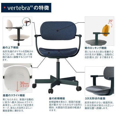 ふるさと納税 近江八幡市 イトーキ『バーテブラ03』5本脚  フレーム:ダークグリーン SD張地:ミッドナイトブルー |  | 02