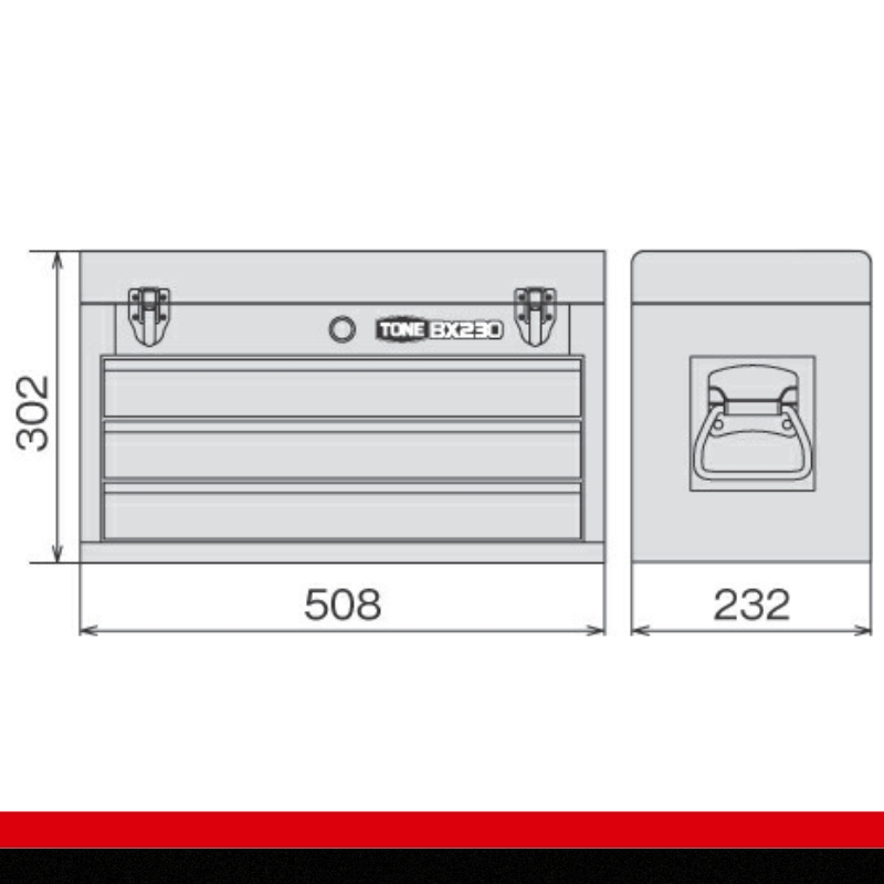 TONE トネ ツールチェスト ( BX230BK ) 15001-30025233 ｜ 工具 整備士 自動車 バイク DIY 日本製 メンテナンス_イメージ3