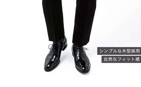 倭イズム 牛革マッケイビジネスシューズ紳士靴 YAP400（ブラック） 25.5cm