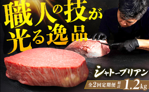 【2回定期便】博多和牛シャトーブリアン 200g×3枚 広川町 / 久田精肉店株式会社 [AFBV086]