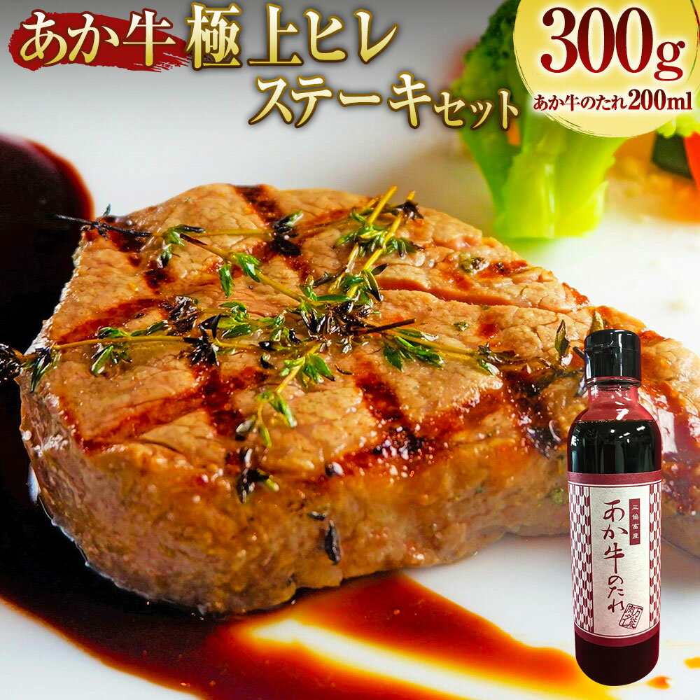 【ふるさと納税】あか牛 極上ヒレステーキ セット（あか牛ヒレステーキ 約150g×2枚、あか牛のたれ 200ml付き）熊本和牛 くまもとあか牛 赤牛 和牛 国産牛 牛肉 肉 お肉 ヒレ肉 ヒレ ステーキ肉 ステーキ タレ付 お取り寄せグルメ 国産 送料無料