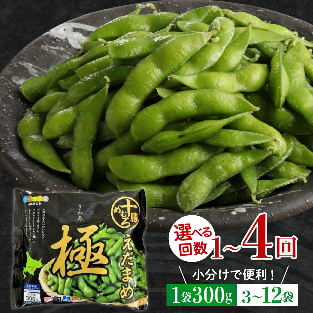 【ふるさと納税】＼レビュー★4.82 高評価 ! ／ 北海道産 枝豆 「極」《選べる内容量：3袋 9袋／お届け回数：1回 3回 4回》 えだまめ 冷凍 ビール おつまみ 送料無料 特産品 お手軽 お酒 おかず 弁当 時短 ずんだ 晩酌 お取り寄せ 北海道 十勝 芽室町