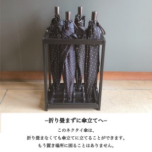 ネクタイ柄【紳士折りたたみ傘】晴雨兼用傘　ネイビー×グリーン