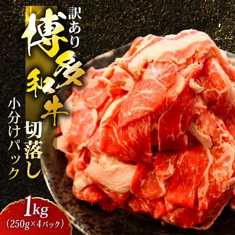 【ふるさと納税】 訳あり 博多和牛 切り落とし ふるさと納税牛肉 わけあり 規格外 1kg 冷凍 小分け 250g × 4パック 国産 和牛 牛肉 ブランド和牛 スライス 焼き肉 お肉 便利 長期保存 ギフト プレゼント 年末 年始 焼肉 惣菜 バーベキュー 人気 福岡 川崎
