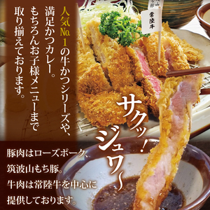 とんかつレストラン クックファン お食事券15,000円分【cookfan とんかつレストラン クックファン 食事券 チケット とんかつ トンカツ 牛かつ 牛カツ カツ 水戸市 水戸 茨城県】（BK-