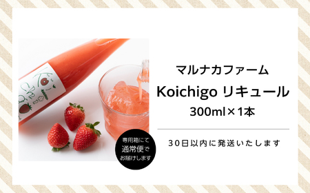 まるなかファーム×人気酒造　Koichigoリキュール 300ml×1本 【まるなかファーム】