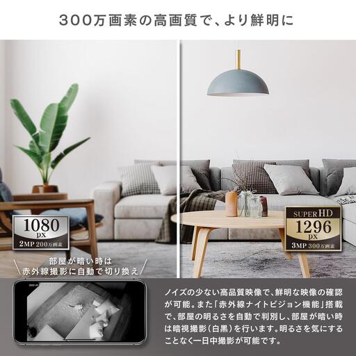 エジソンスマート 見守りカメラCUBE ＋ 専用ダクトレール変換プラグセット 福岡市【カラー選択可】 ブラック