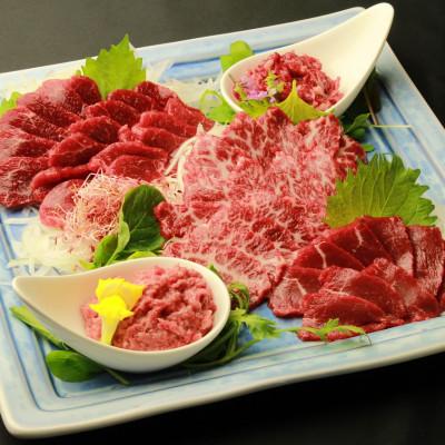 ふるさと納税 西原村 馬刺しスライス5種バラエティー(西原村)