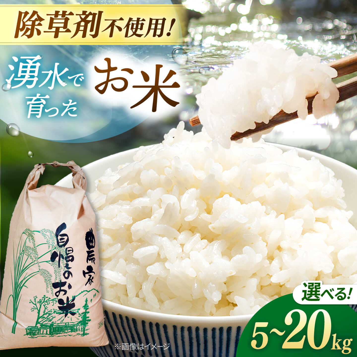 【ふるさと納税】【 令和7年産】弥山岳の岩清水で育ったノガミファームの お米 白米 5kg~20kg▼ 人気 国産 福岡県産 九州 米 お米 白米 ご飯 ごはん ゴハン 白飯 精米 桂川町/NOGAMI FARM[ADAU005] 20000 以下 20000円 以下 2万円 以下