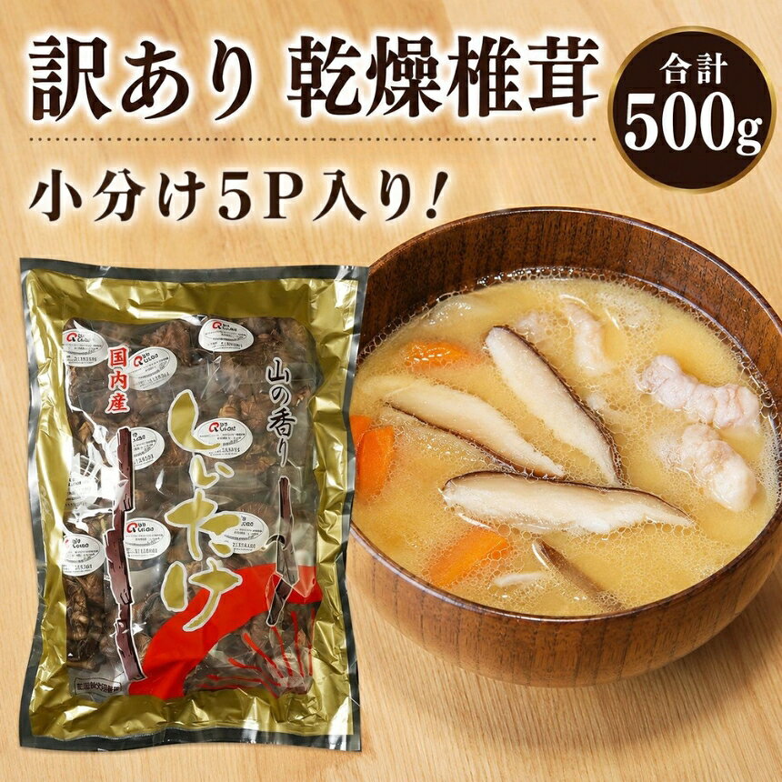 【ふるさと納税】乾燥椎茸 お徳用 訳あり 椎茸100g×5パック | 乾しいたけ 干し椎茸 干ししいたけ 乾燥しいたけ 干しシイタケ 原木 大分県産 九州産 中津市 国産 送料無料