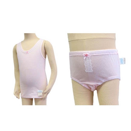 
                  Fleepガールズインナー　ピーチセット（タンクトップ）1セット ／ 綿100％ キッズ 肌着 下着 アンダーウェア 日本製 埼玉県 No.528
                