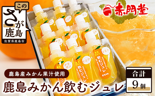 鹿島みかん 飲むジュレ（9本セット） ミカン ジュレ 果汁飲料  B-654