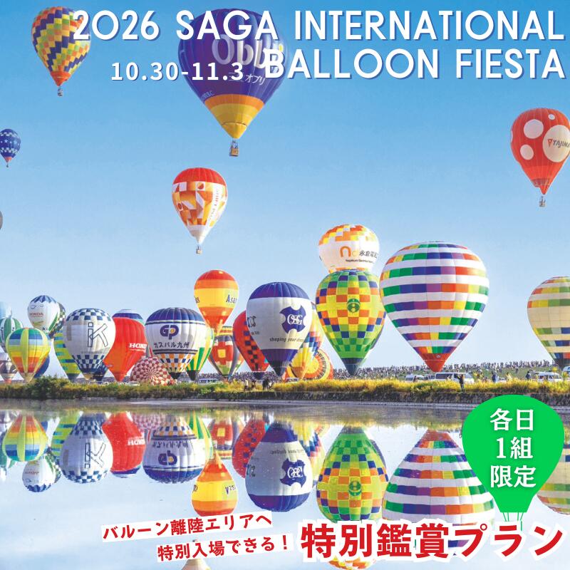 【ふるさと納税】バルーン離陸エリアへ特別入場！佐賀インターナショナルバルーンフェスタ 特別観覧プラン 10月31日（土）～11月3日（火・祝）各日1組限定！：B500-004
