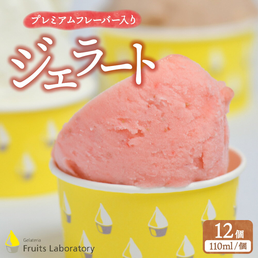 【ふるさと納税】オリジナルジェラート12カップ（プレミアムフレーバー入り） Gelateria Fruits laboratory ジェラテリア フルーツラボラトリー ギフト ジェラート フルーツ 贅沢 藻塩 夏ギフト アイス 送料無料 塩竃 塩釜 宮城県 塩竈市 塩釜市