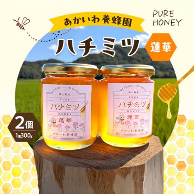 ふるさと納税 赤磐市 はちみつ 蓮華蜂蜜 1個300g 2個入り ハチミツ 蜂蜜 天然 非加熱[NO5765-1412]