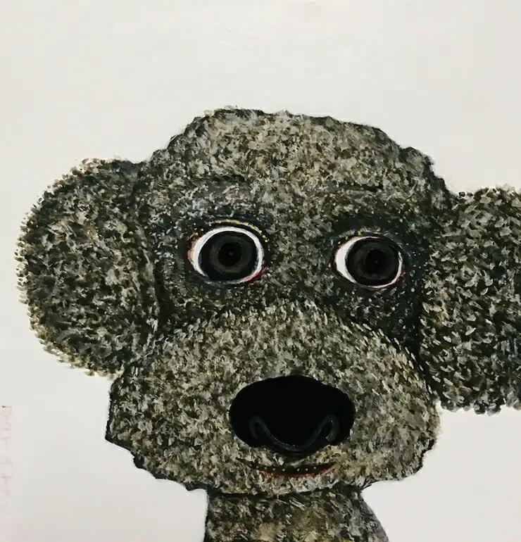 アーティストが『愛しいペットのポートレート』描きますサムホールサイズ スクエア 227×227mm【アート サムホールサイズ　油絵 横井山泰 美術 作家  227×227mm スクエア 神奈川県 小田原市 ペット ペット】