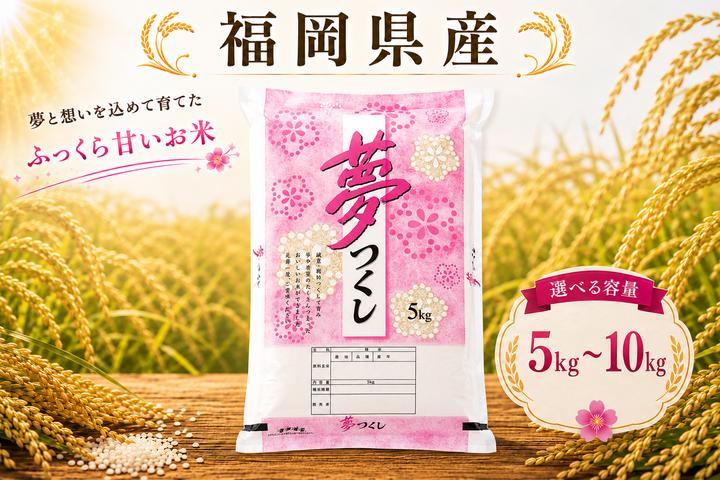 
                  【令和7年産・8年産】福岡県産 夢つくし 5kg 10kg 単品 ゆめつくし ユメツクシ 福岡産 福岡 ふるさと納税 米 お米 たなか農産 白米 米 お米 こめ コメ ライス ご飯 ごはん 美味しい 贈り物 国産 福岡県 柳川市 お取り寄せ 産地直送 yumetukushi
                