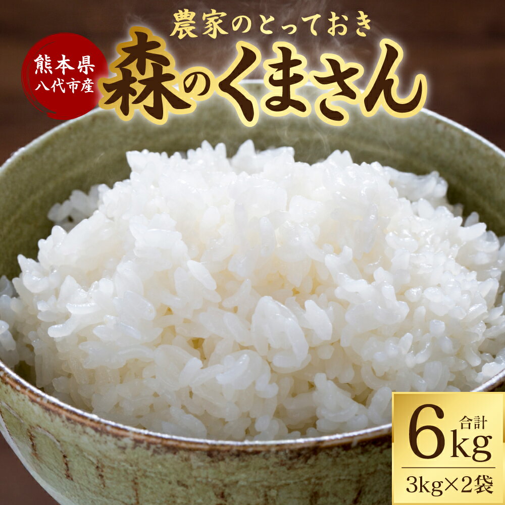 【ふるさと納税】【令和7年産】 熊本県八代市産 森のくまさん 農家のとっておき 3kg×2袋 米 お米 精米 国産 白米 ごはん ご飯 送料無料