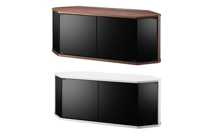 朝日木材 ラシーヌロジック 省スペースコーナー対応テレビボード  幅115cm ホワイト ≪RCA-4512LGｰWH≫ 家具 シンプル テレビボード コーナーテレビボード ローボード AVボード リ