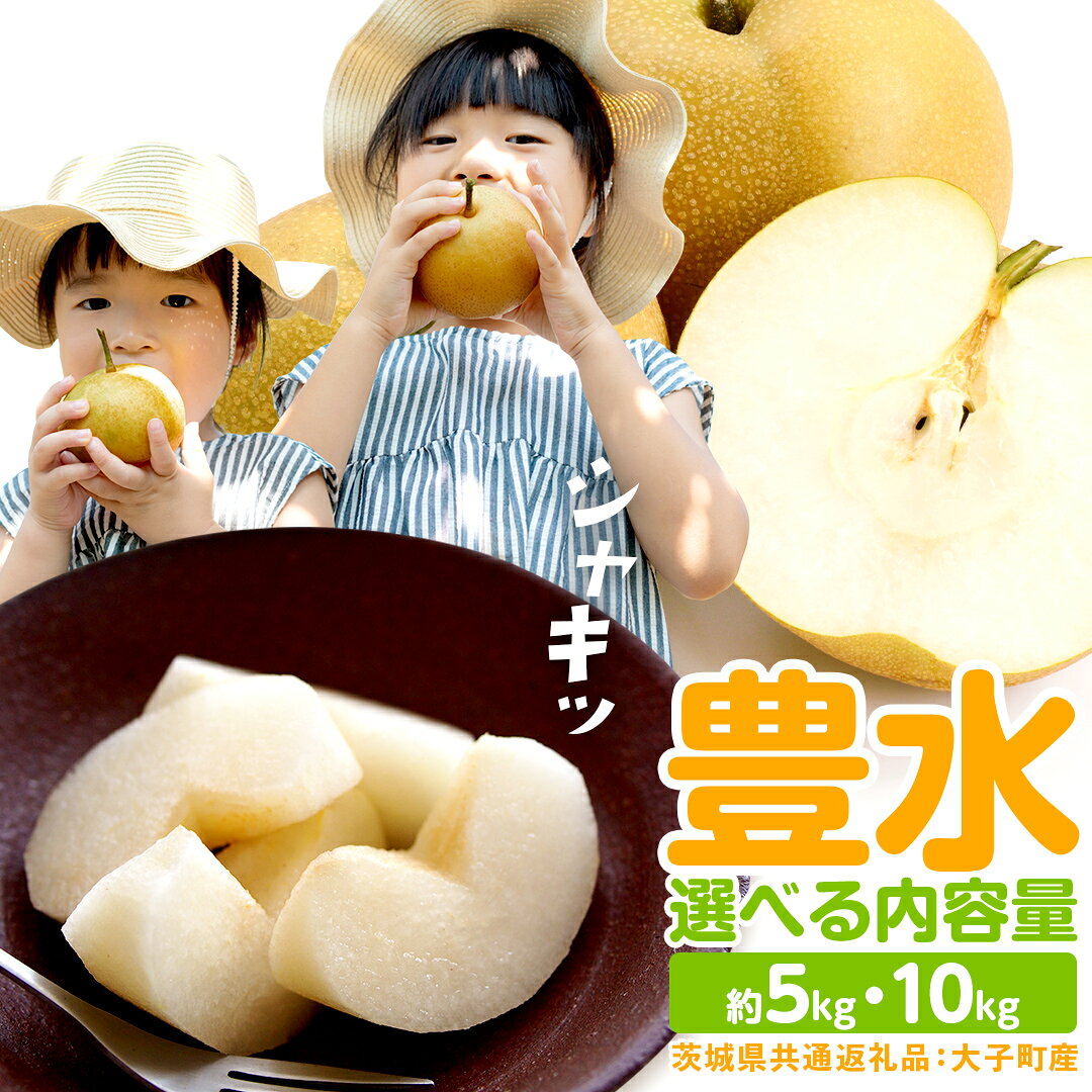 【ふるさと納税】＼ 選べる内容量 ／ 梨 豊水 約5kg 約10kg 【2026年9月より発送開始】（茨城県共通返礼品 [梨]：大子町産）田舎の頑固おやじが厳選！ なし 豊水梨 果物 くだもの フルーツ 旬 高糖度 ギフト 美味しい 甘い デザート