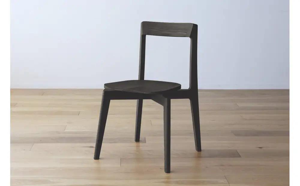 【開梱設置】高野木工 RIALTO CHAIR リアルト チェア オーク(グレー塗装) 板座 【10年保証】