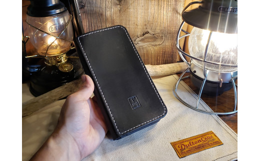 ウォレット BB（ブラック）　【本革 牛革 財布 ミニ財布  サイフ 手縫い 雑貨 おしゃれ オリジナル レザー職人 手縫い フウネレザーファクトリー】 [BFAJ121]