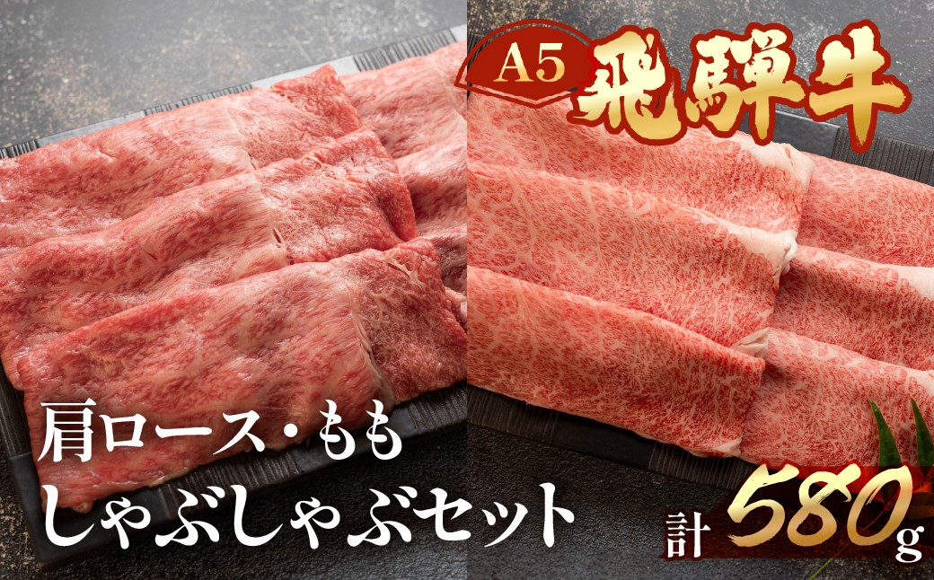 
飛騨牛肩ロース・ももしゃぶしゃぶセット　各290g 【冷凍】ブランド牛 牛肉 国産 下呂温泉
