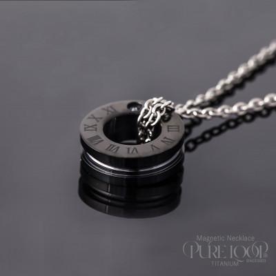 ふるさと納税 東大阪市 管理医療機器　純チタン永久磁気ネックレス　PURE　LOOP　OZ　リングブラック　50cm